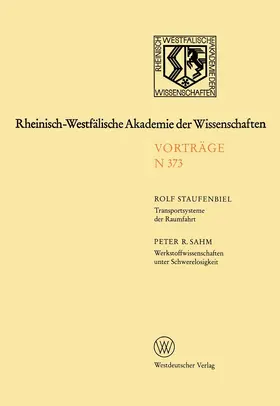 Staufenbiel |  Rheinisch-Westfälische Akademie der Wissenschaften | Buch |  Sack Fachmedien