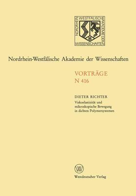 Richter |  Richter, D: Natur-, Ingenieur- und Wirtschaftswissenschaften | Buch |  Sack Fachmedien