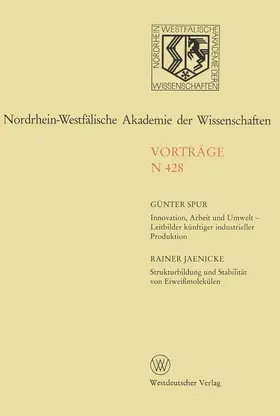 Spur |  Innovation, Arbeit und Umwelt | Buch |  Sack Fachmedien
