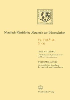 Uebing |  Uebing, D: Nordrhein-Westfälische Akademie der Wissenschafte | Buch |  Sack Fachmedien