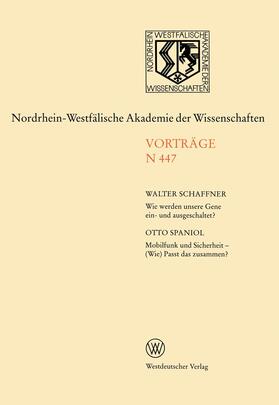 Schaffner |  Schaffner, W: Nordrhein-Westfälische Akademie der Wissenscha | Buch |  Sack Fachmedien