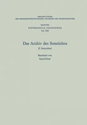 Omar |  Das Archiv des Soterichos (P. Soterichos) | Buch |  Sack Fachmedien