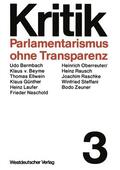 Steffani |  Parlamentarismus ohne Transparenz | Buch |  Sack Fachmedien