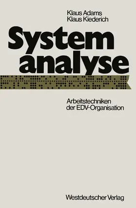 Adams | Systemanalyse | Buch | 978-3-531-11153-7 | www.sack.de