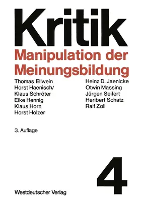 Zoll |  Manipulation der Meinungsbildung | Buch |  Sack Fachmedien