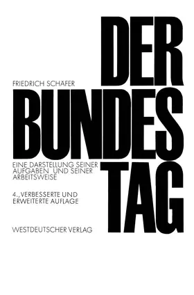 Schäfer |  Der Bundestag | Buch |  Sack Fachmedien