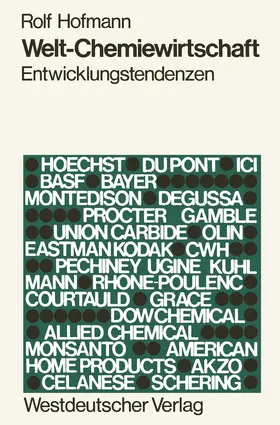Hofmann |  Welt-Chemiewirtschaft | Buch |  Sack Fachmedien