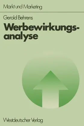 Behrens |  Werbewirkungsanalyse | Buch |  Sack Fachmedien