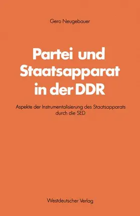 Neugebauer |  Partei und Staatsapparat in der DDR | Buch |  Sack Fachmedien