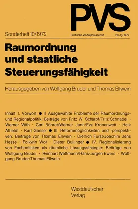 Ellwein / Bruder |  Raumordnung und staatliche Steuerungsfähigkeit | Buch |  Sack Fachmedien