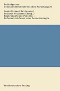 Hellstern / Wollmann |  Experimentelle Politik ¿ Reformstrohfeuer oder Lernstrategie | Buch |  Sack Fachmedien