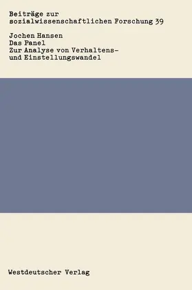 Hansen |  Das Panel | Buch |  Sack Fachmedien