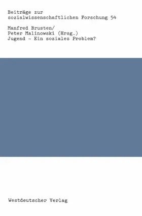 Brusten / Malinowski |  Jugend — Ein soziales Problem? | Buch |  Sack Fachmedien