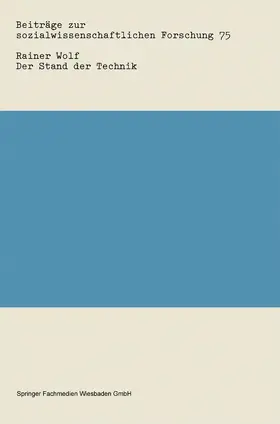 Wolf |  Der Stand der Technik | Buch |  Sack Fachmedien