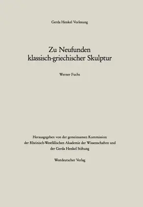 Fuchs | Zu Neufunden klassisch-griechischer Skulptur | Buch | 978-3-531-11961-8 | www.sack.de