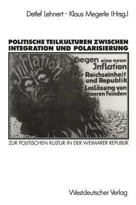 Megerle |  Politische Teilkulturen zwischen Integration und Polarisierung | Buch |  Sack Fachmedien