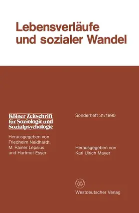 Mayer |  Lebensverläufe und sozialer Wandel | Buch |  Sack Fachmedien