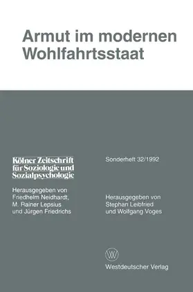Leibfried / Voges |  Armut im modernen Wohlfahrtsstaat | Buch |  Sack Fachmedien