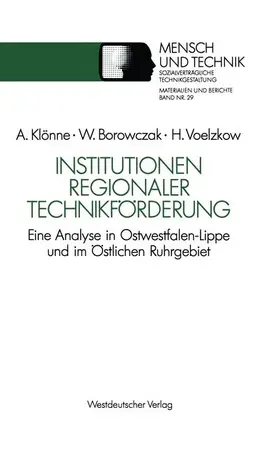 Borowczak / Voelzkow |  Institutionen regionaler Technikförderung | Buch |  Sack Fachmedien