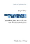 Witzer |  Witzer, B: Kommunikation in Konzernen | Buch |  Sack Fachmedien