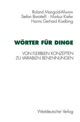 Koelbing / Kiefer / Mangold-Allwinn |  Wörter für Dinge | Buch |  Sack Fachmedien