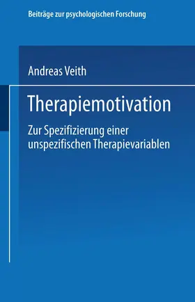 Veith | Therapiemotivation | Buch | 978-3-531-12871-9 | www.sack.de