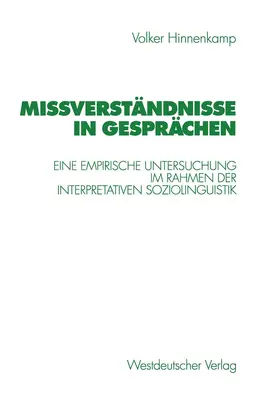 Hinnenkamp |  Mißverständnisse in Gesprächen | Buch |  Sack Fachmedien