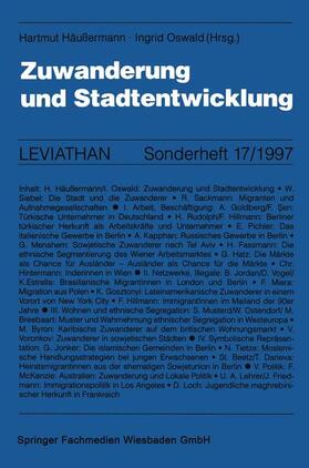 Oswald | Zuwanderung und Stadtentwicklung | Buch | 978-3-531-13097-2 | sack.de