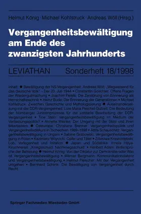 Kohlstruck / Wöll | Vergangenheitsbewältigung am Ende des zwanzigsten Jahrhunderts | Buch | 978-3-531-13156-6 | sack.de