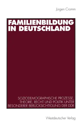 Cromm |  Familienbildung in Deutschland | Buch |  Sack Fachmedien
