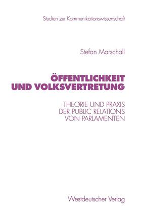Marschall | Marschall, S: Öffentlichkeit und Volksvertretung | Buch | 978-3-531-13327-0 | sack.de