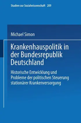 Simon |  Krankenhauspolitik in der Bundesrepublik Deutschland | Buch |  Sack Fachmedien