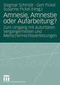 Schmidt / Pickel |  Amnesie, Amnestie oder Aufarbeitung? | Buch |  Sack Fachmedien