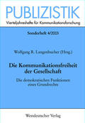 Langenbucher |  Kommunikationsfreiheit der Gesellschaft | Buch |  Sack Fachmedien