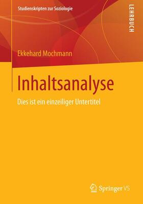 Mochmann | Inhaltsanalyse | Buch | 978-3-531-14123-7 | sack.de