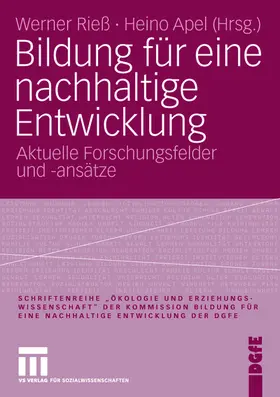 Apel / Rieß |  Bildung für eine nachhaltige Entwicklung | Buch |  Sack Fachmedien