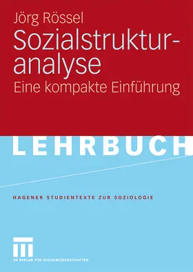 Rössel |  Sozialstrukturanalyse | Buch |  Sack Fachmedien