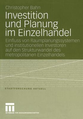 Bahn |  Investition und Planung im Einzelhandel | Buch |  Sack Fachmedien