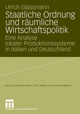 Glassmann |  Glassmann, U: Staatliche Ordnung und räumliche Wirtschaftspo | Buch |  Sack Fachmedien
