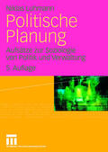 Luhmann |  Luhmann, N: Politische Planung | Buch |  Sack Fachmedien
