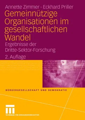 Priller / Zimmer |  Gemeinnützige Organisationen im gesellschaftlichen Wandel | Buch |  Sack Fachmedien