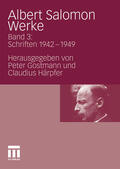 Gostmann / Härpfer |  Albert Salomon Werke | Buch |  Sack Fachmedien