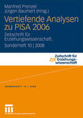 Prenzel / Baumert |  Vertiefende Analysen zu PISA 2006 | Buch |  Sack Fachmedien