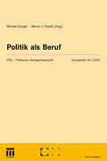 Edinger / Patzelt |  Politik als Beruf | Buch |  Sack Fachmedien
