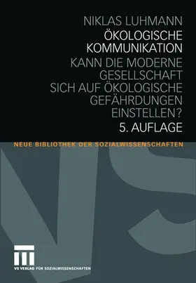 Luhmann |  Ökologische Kommunikation | Buch |  Sack Fachmedien