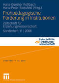 Roßbach / Blossfeld |  Frühpädagogische Förderung in Institutionen | Buch |  Sack Fachmedien