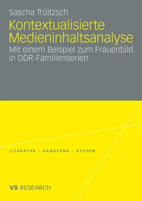 Trültzsch |  Kontextualisierte Medieninhaltsanalyse | Buch |  Sack Fachmedien