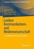 Bentele / Brosius / Jarren |  Lexikon Kommunikations- und Medienwissenschaft | Buch |  Sack Fachmedien