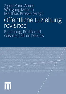 Amos / Proske / Meseth |  Öffentliche Erziehung revisited | Buch |  Sack Fachmedien