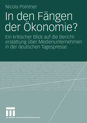 Pointner |  In den Fängen der Ökonomie? | Buch |  Sack Fachmedien